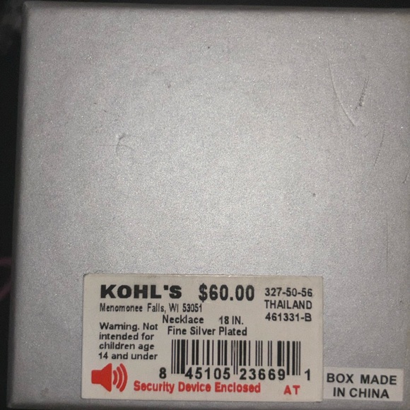 KOHL’S JEWELRY NECKLACE LETTER B FINE SILVER PLATED 18 INCHES - Picture 3 of 3